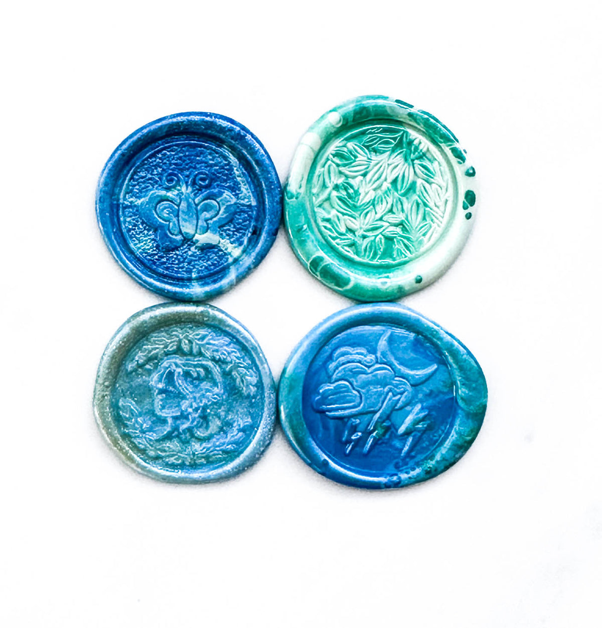 Wax Seal Bead Set | Blue + Green