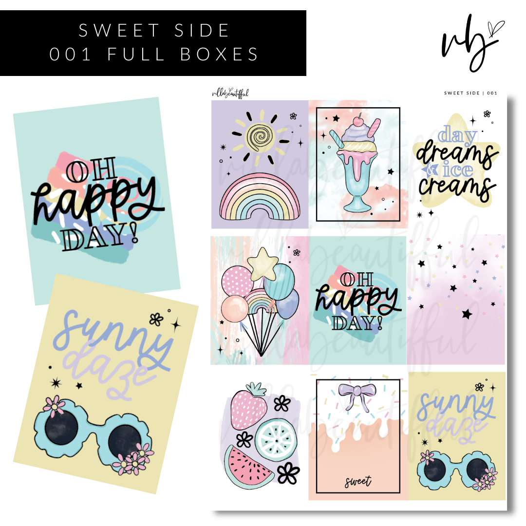 Sweet Side | 01 Full Boxes Sticker Sheet
