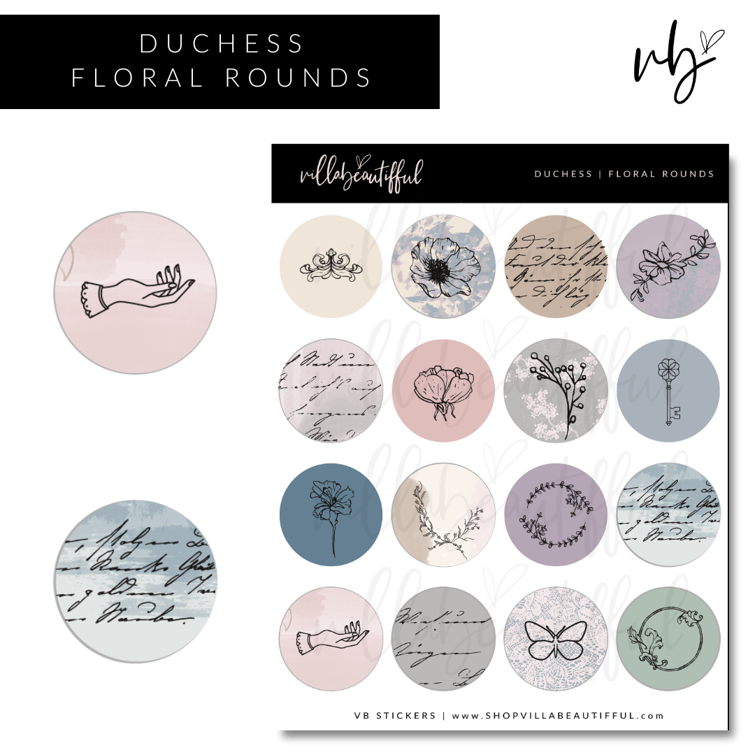 Duchess | 07 Floral Rounds Sticker Sheet