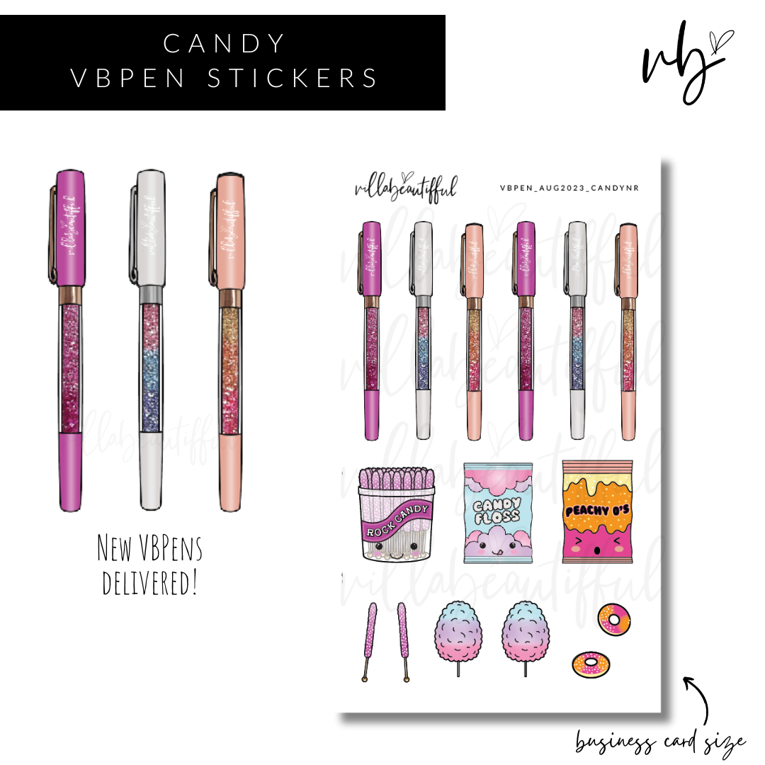 Candy VBPens New Release Sticker Sheet