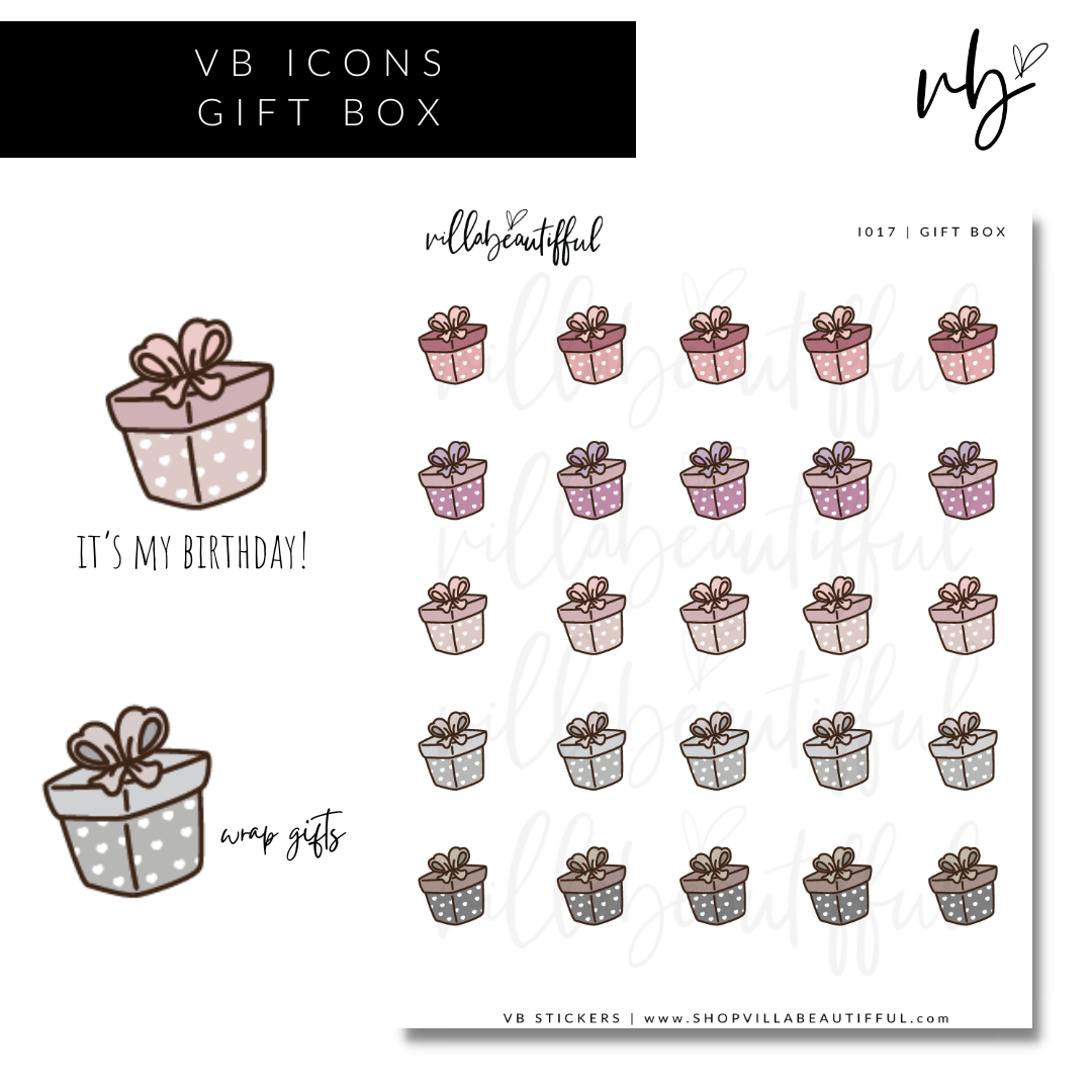 VB Icons | I017 Gift Box Sticker Sheet