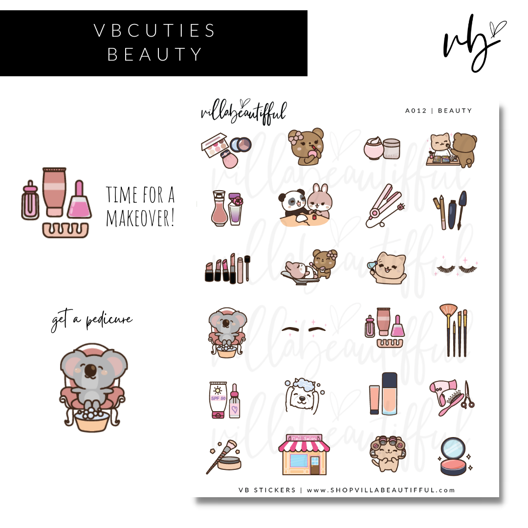 VBCuties | A012 Beauty Sticker Sheet