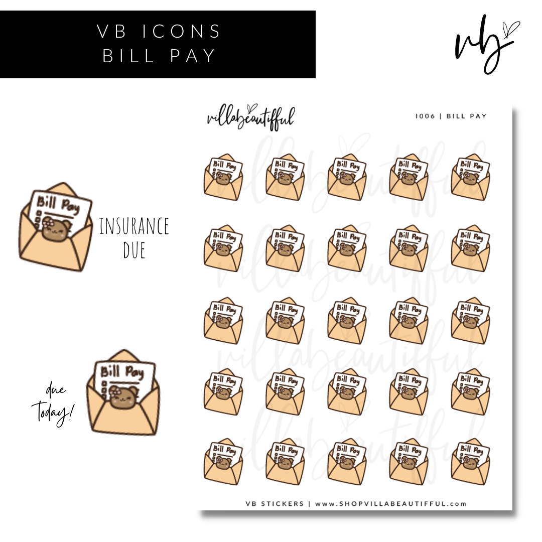 VB Icons | I006 Bill Pay Sticker Sheet