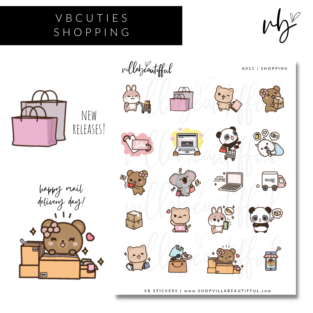 VBCuties | A011 Shopping Sticker Sheet