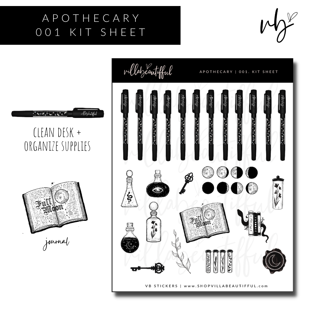 Apothecary | 01 Kit Sheet Sticker Sheet