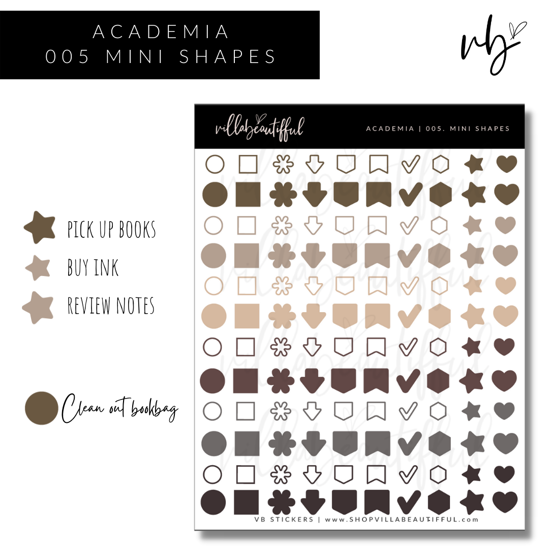 Academia | 05 Mini Shapes Sticker Sheet