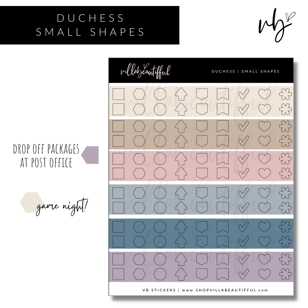 Duchess | 03 Small Shapes Sticker Sheet