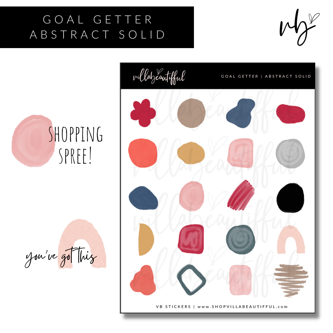 Goal Getter | 06 Abstract Solid Sticker Sheet