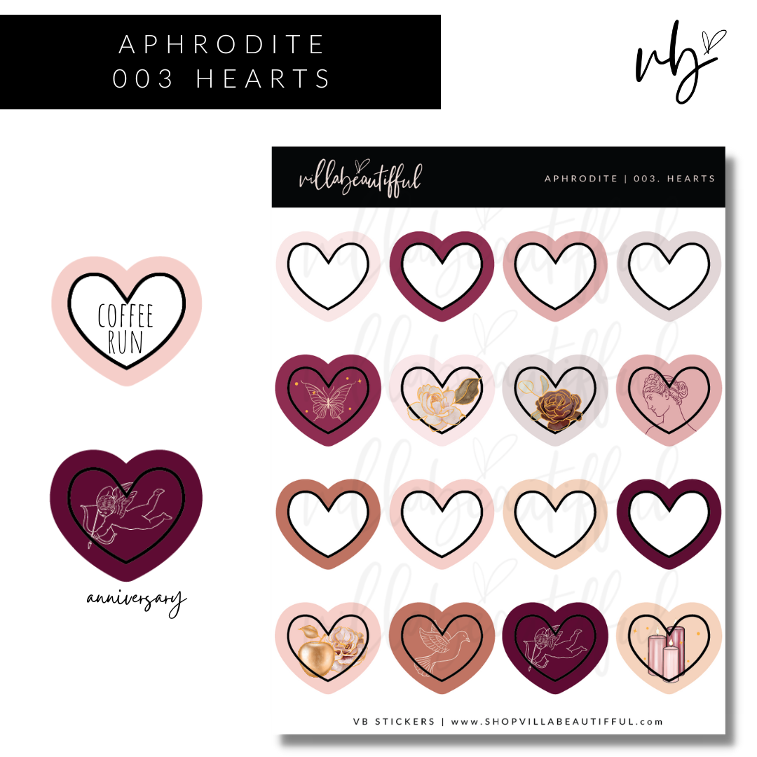 Aphrodite | 03 Hearts Sticker Sheet
