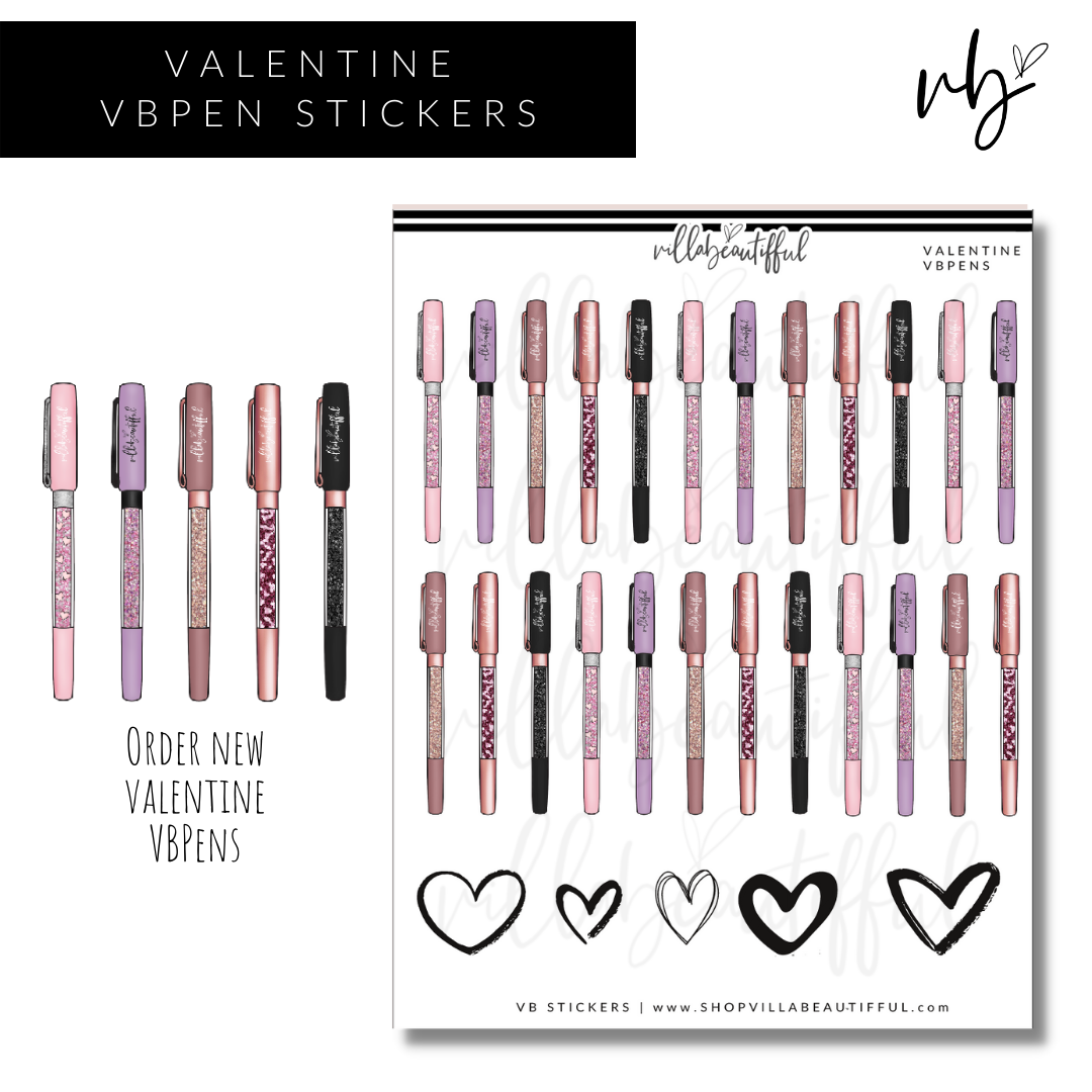 Valentine VBPens New Release Sticker Sheet