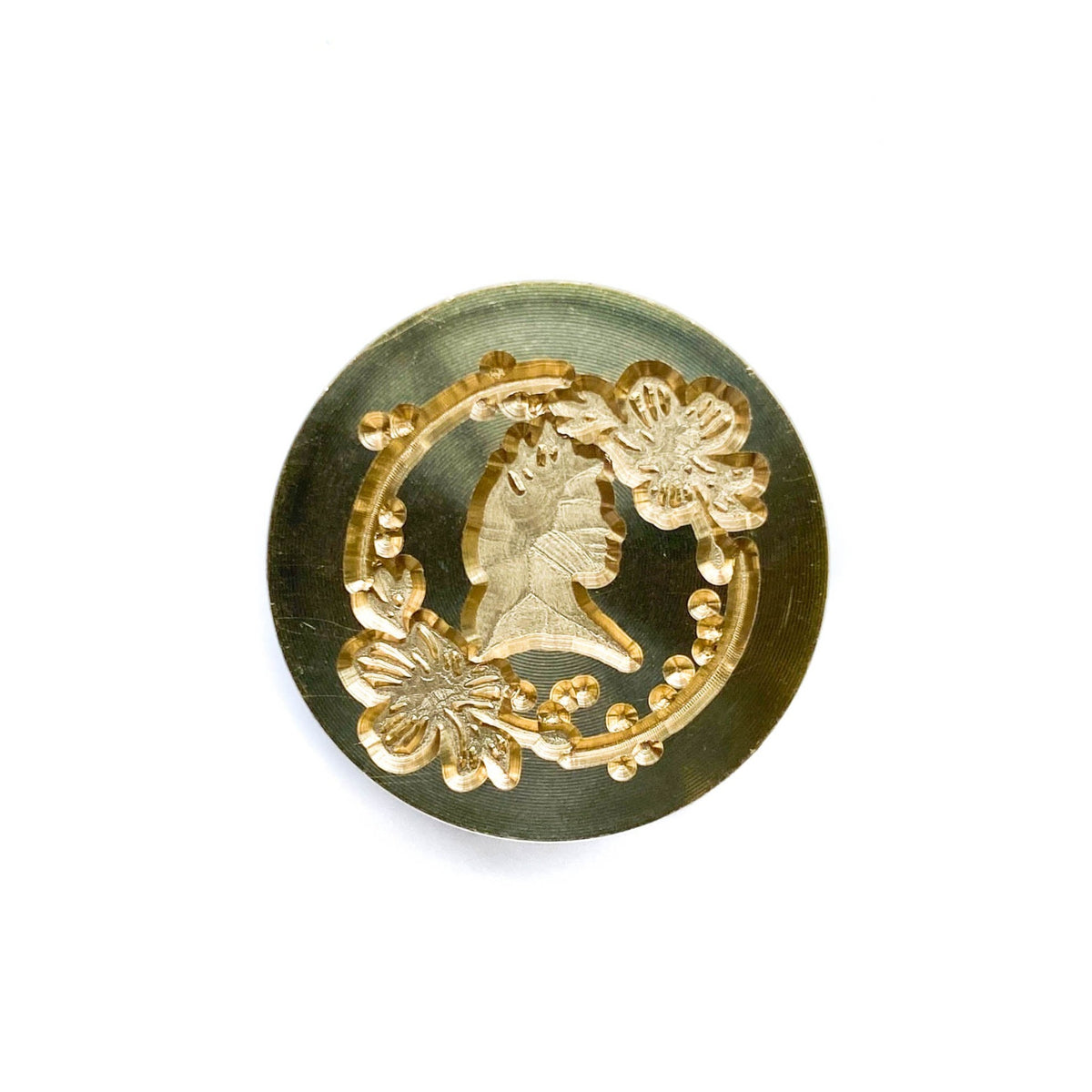 Wax Seal Stamp | Floral Frame Cameo