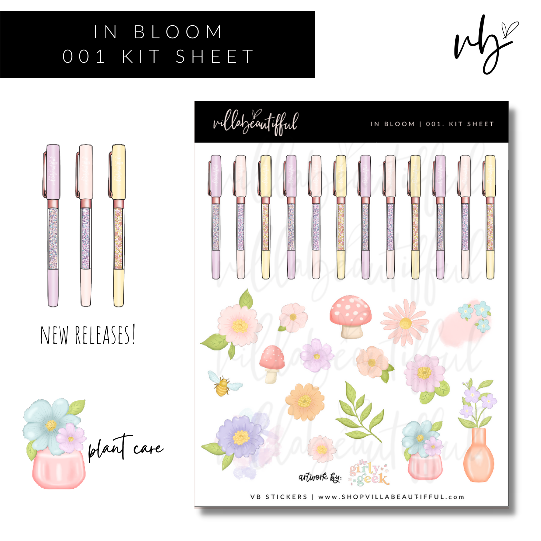 In Bloom | 01 Kit Sheet Sticker Sheet