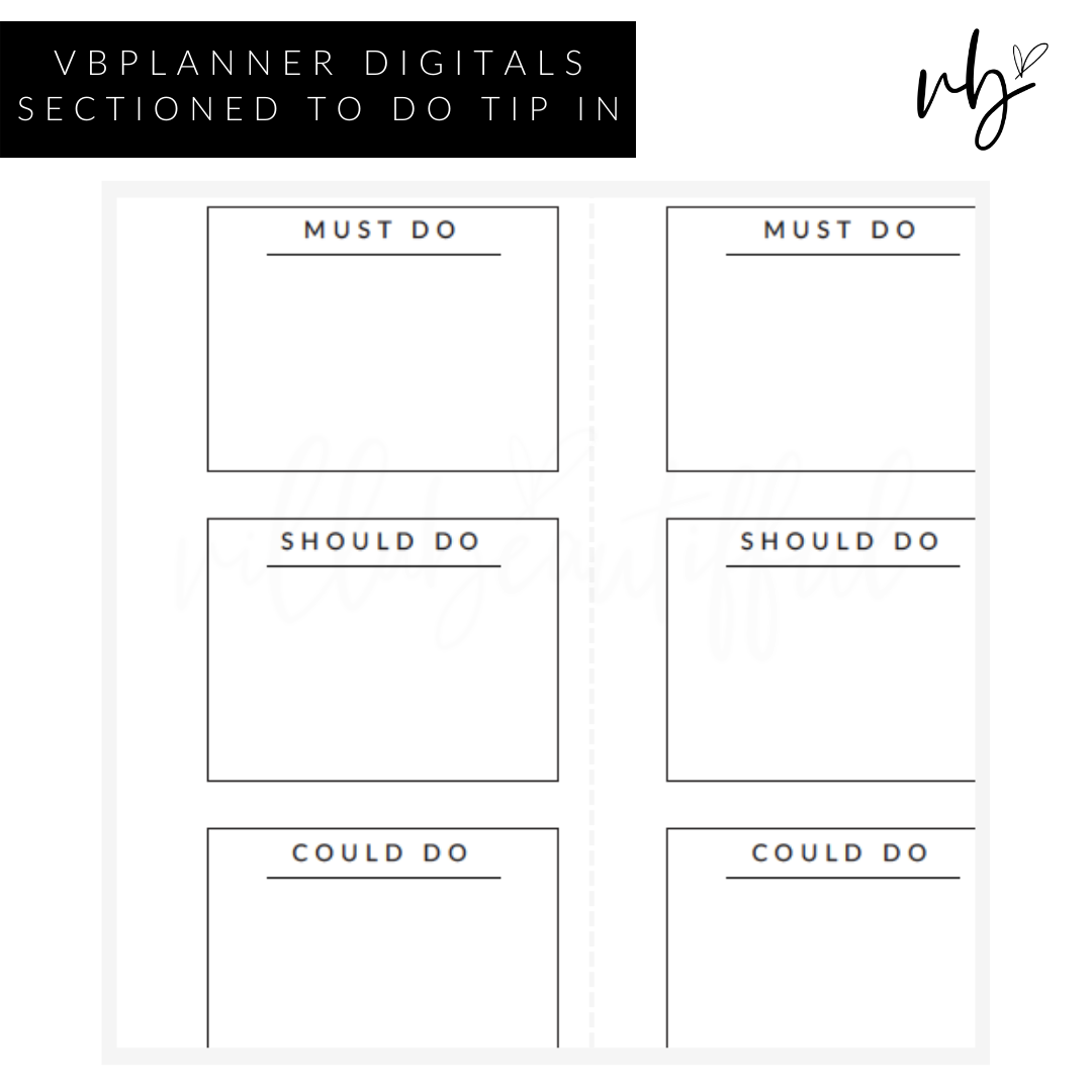 VBPlanner Digital | Tip In Sectioned To Do