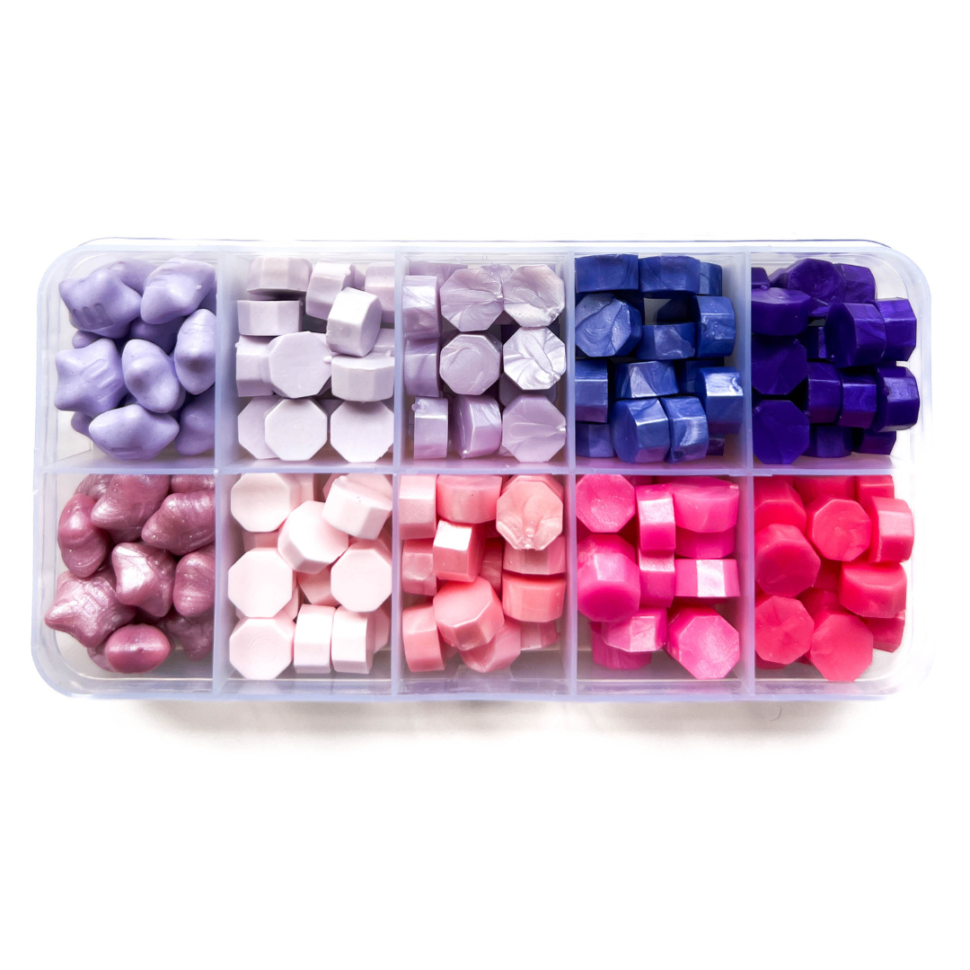 Wax Seal Bead Set | Pink + Purple