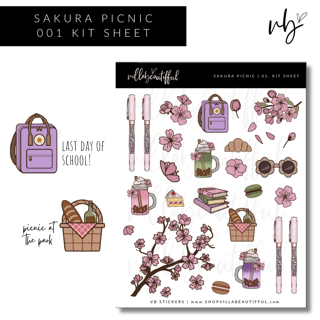 Sakura Picnic | 01 Kit Sheet Sticker Sheet