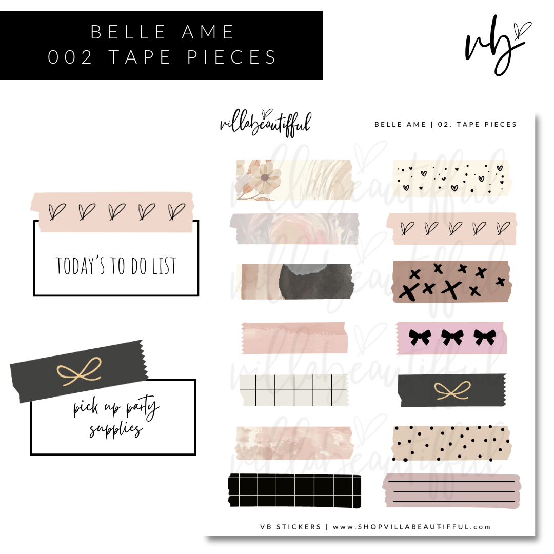Belle Ame | 02 Tape Pieces Sticker Sheet