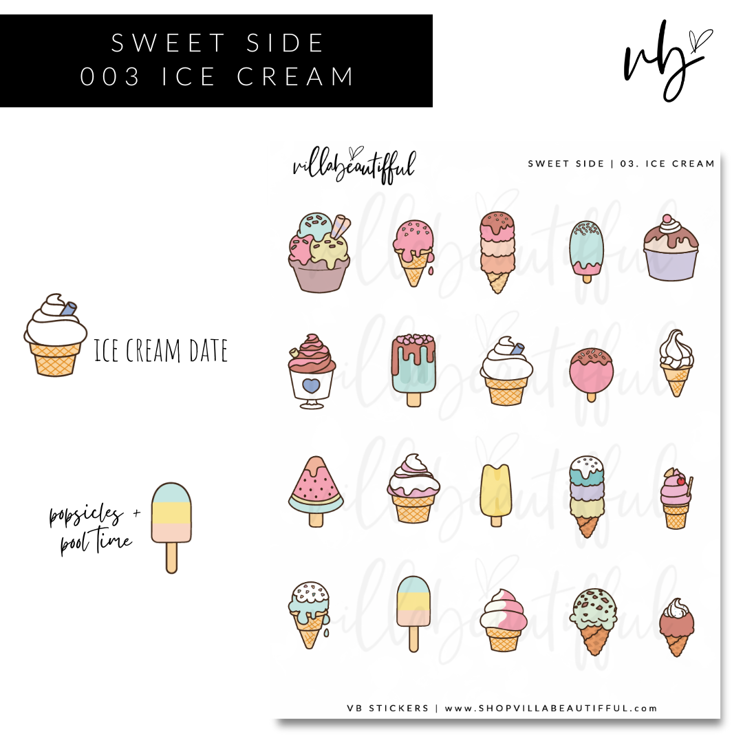 Sweet Side | 03 Ice Cream Sticker Sheet