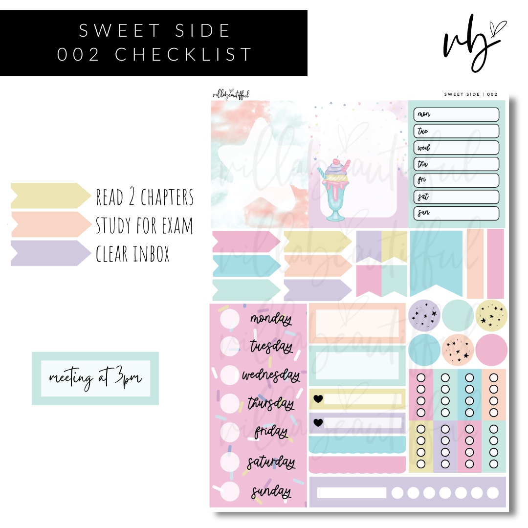 Sweet Side | 02 Checklist Sticker Sheet