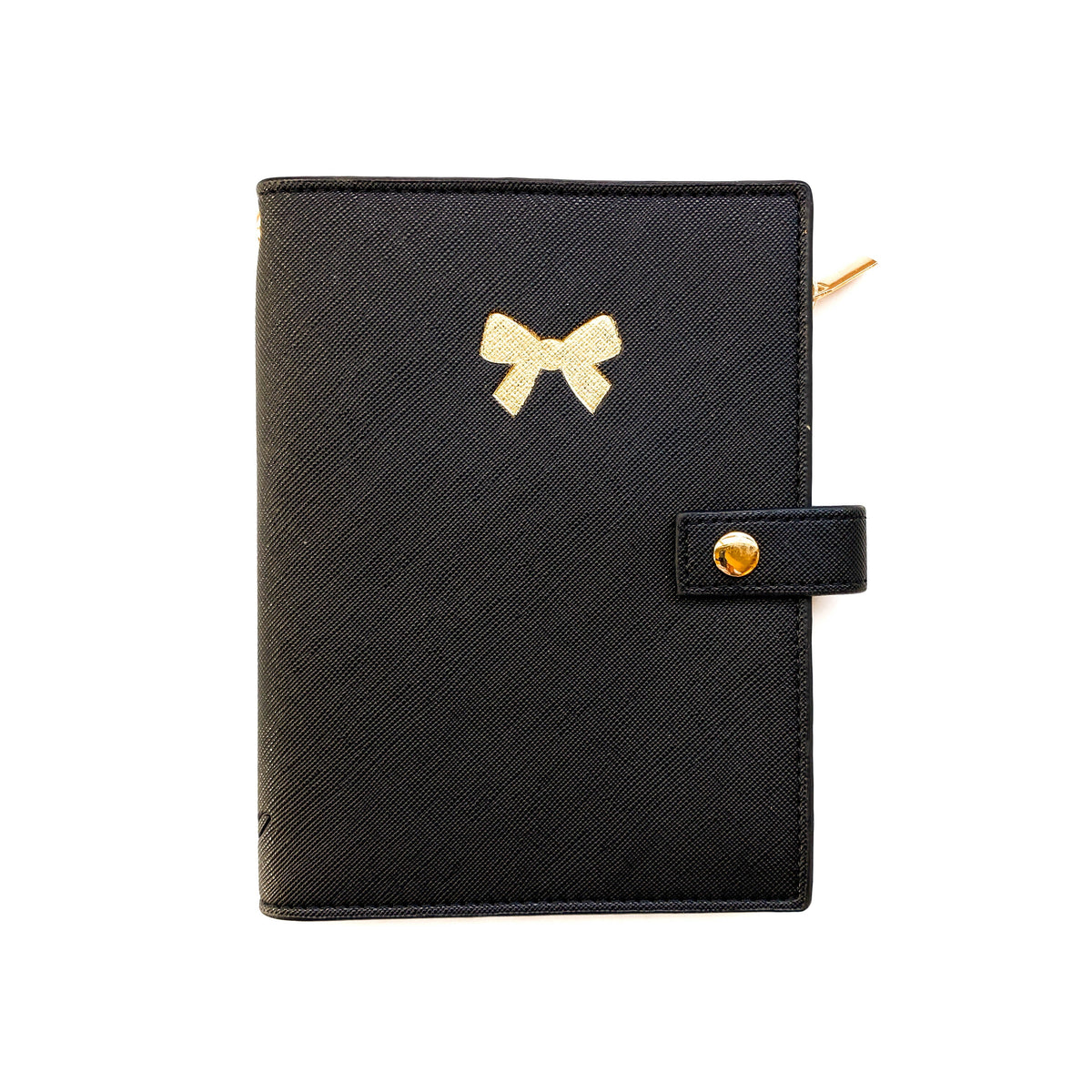 VB Pocket Book | Black with Gold Bow IMPERFECT