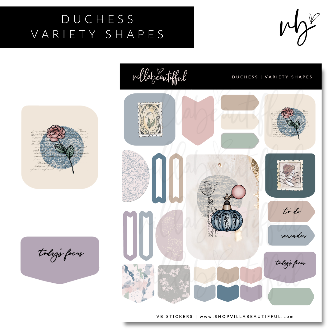 Duchess | 08 Variety Shapes Sticker Sheet
