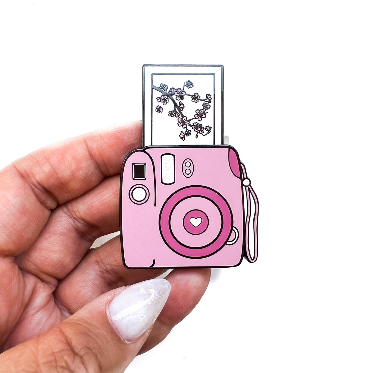 Sakura Picnic Polaroid Enamel Pin