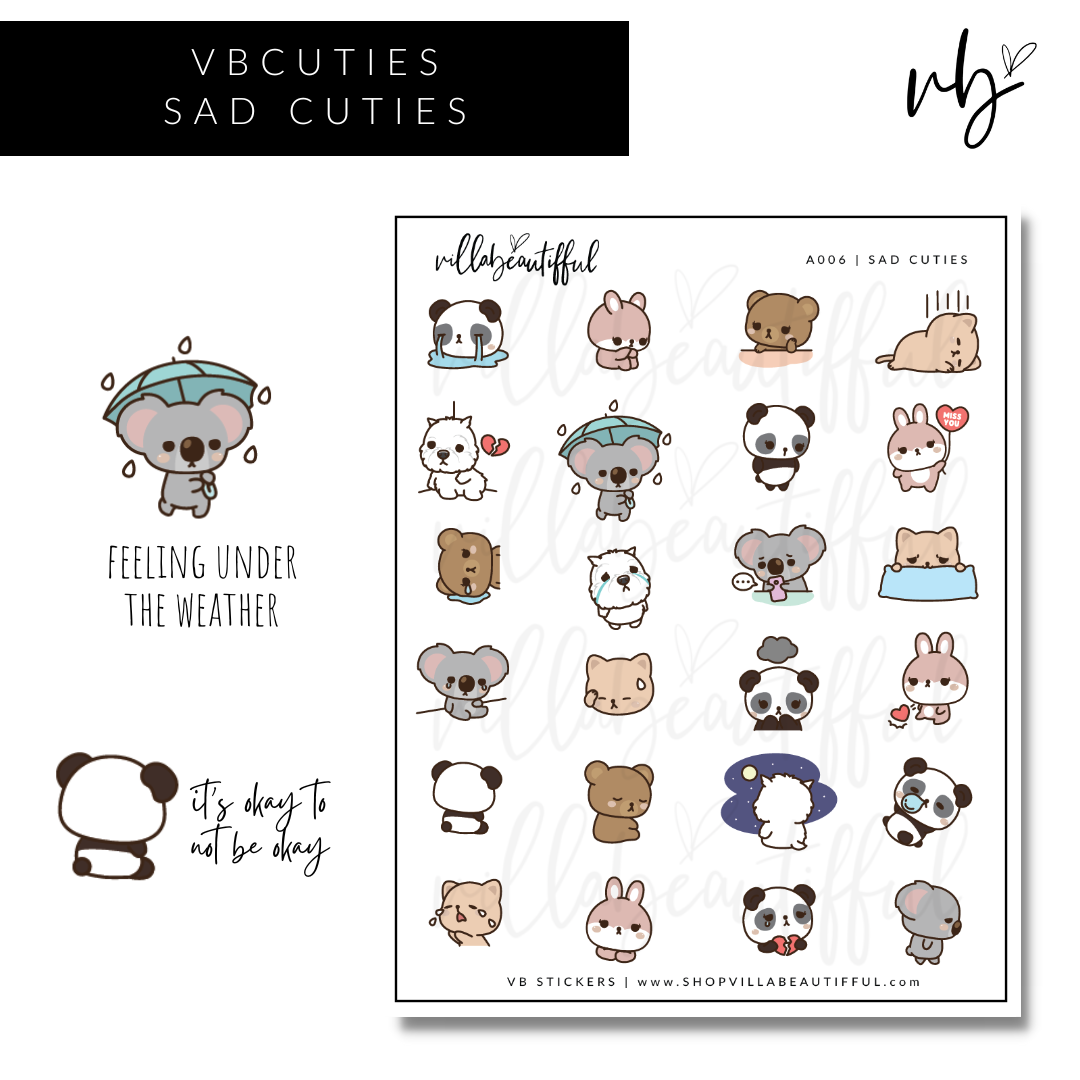 VBCuties | A006 Sad Cuties Sticker Sheet