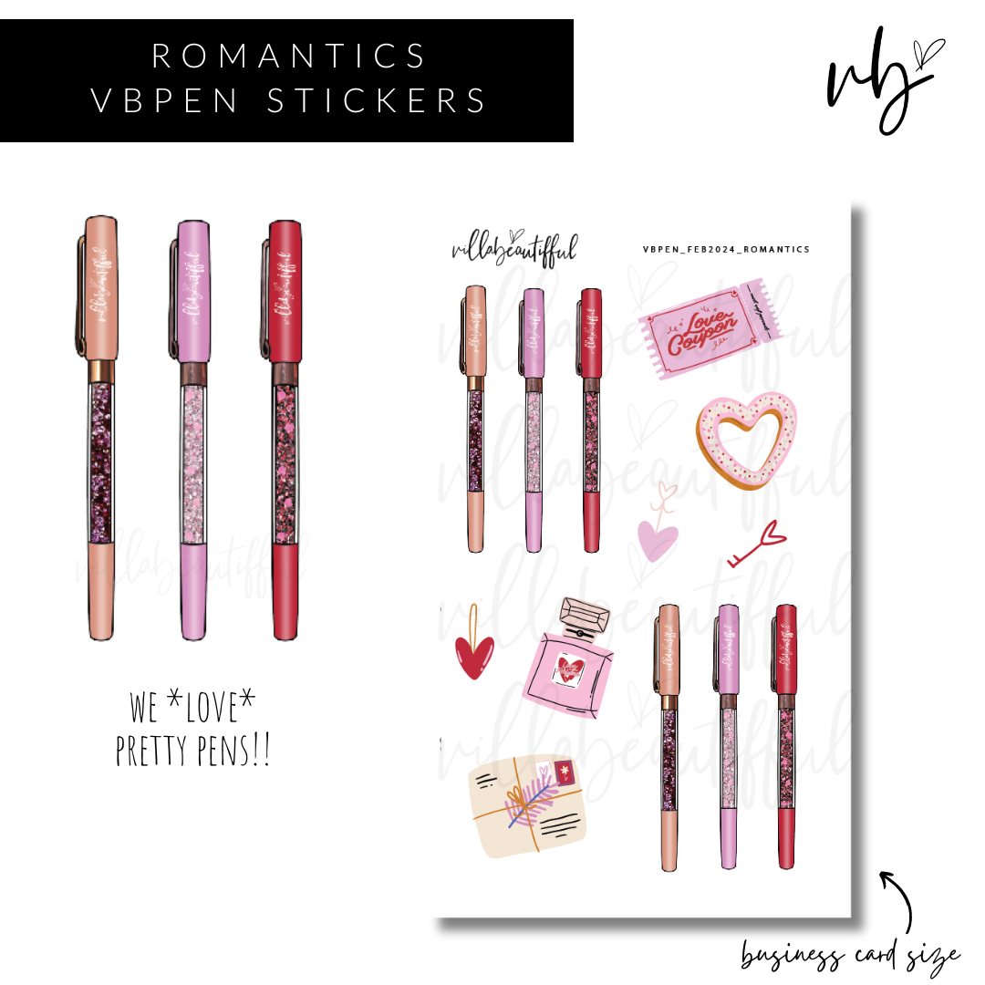 Romantics VBPens New Release Sticker Sheet
