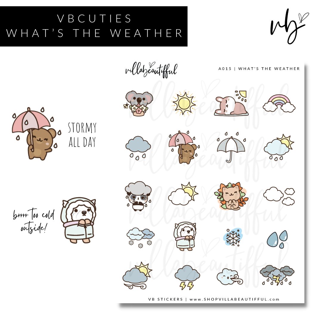 VBCuties | A015 What's The Weather Sticker Sheet