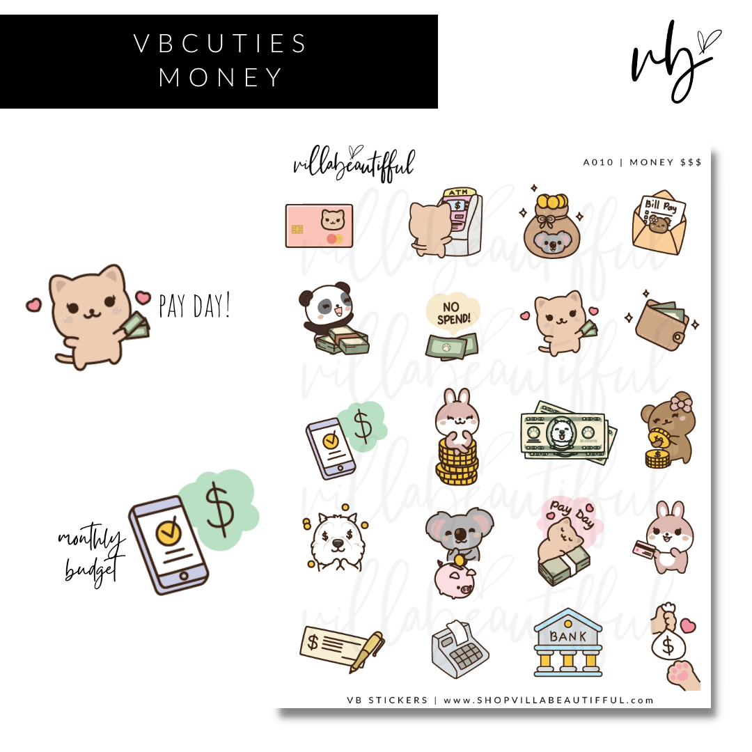 VBCuties | A010 Money Sticker Sheet