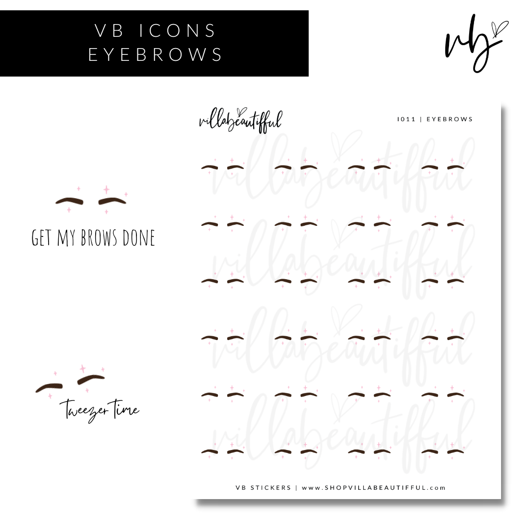VB Icons | I011 Eyebrows Sticker Sheet