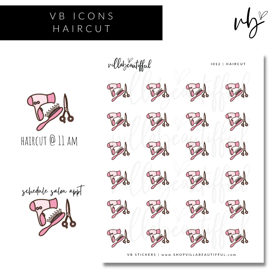 VB Icons | I012 Haircut Sticker Sheet