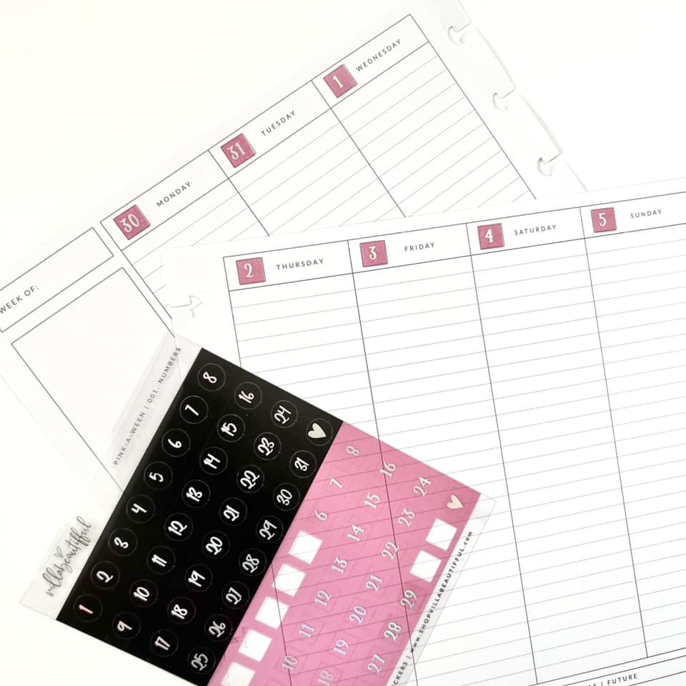 Pink-a-Ween | 01 Numbers Sticker Sheet
