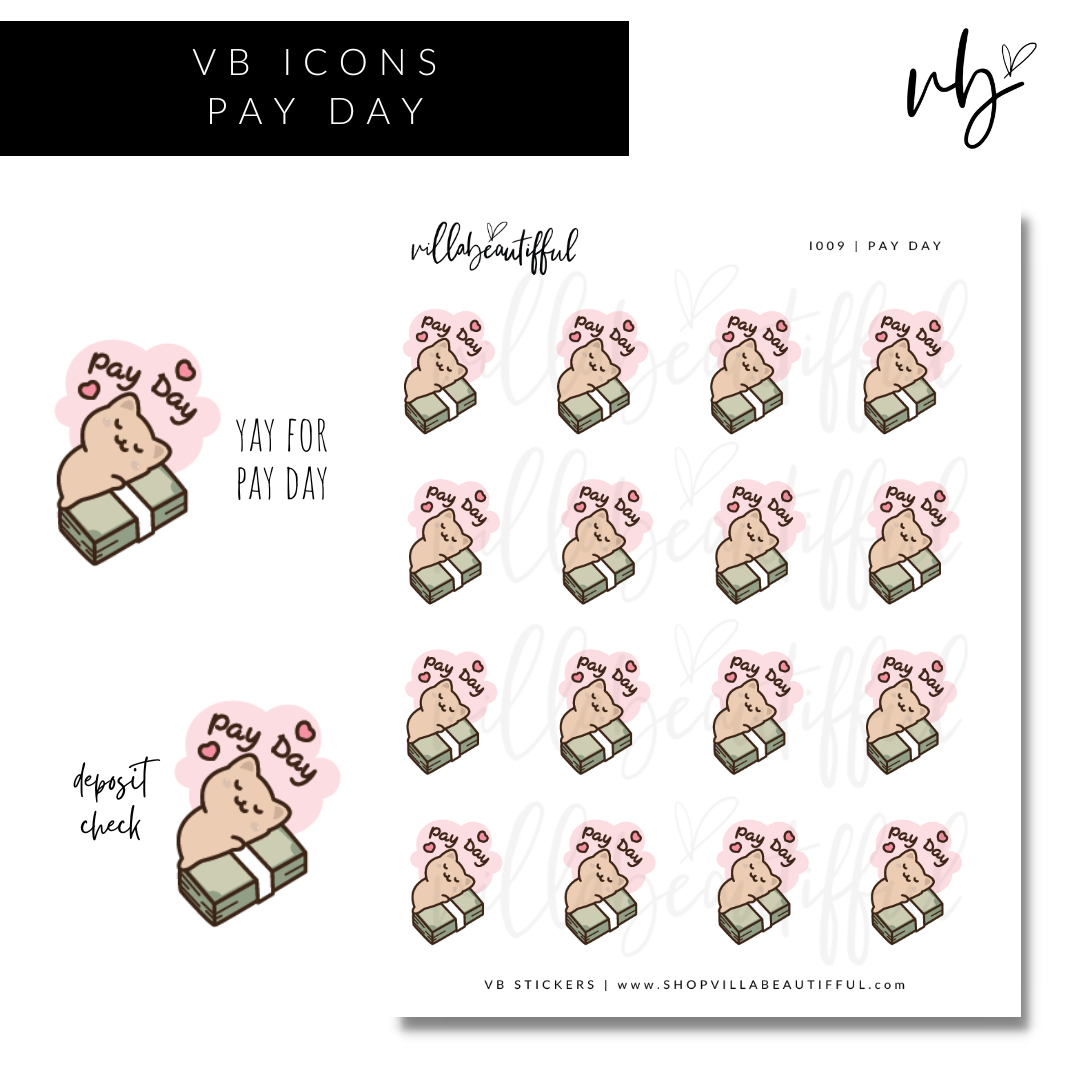 VB Icons | I009 Pay Day Sticker Sheet