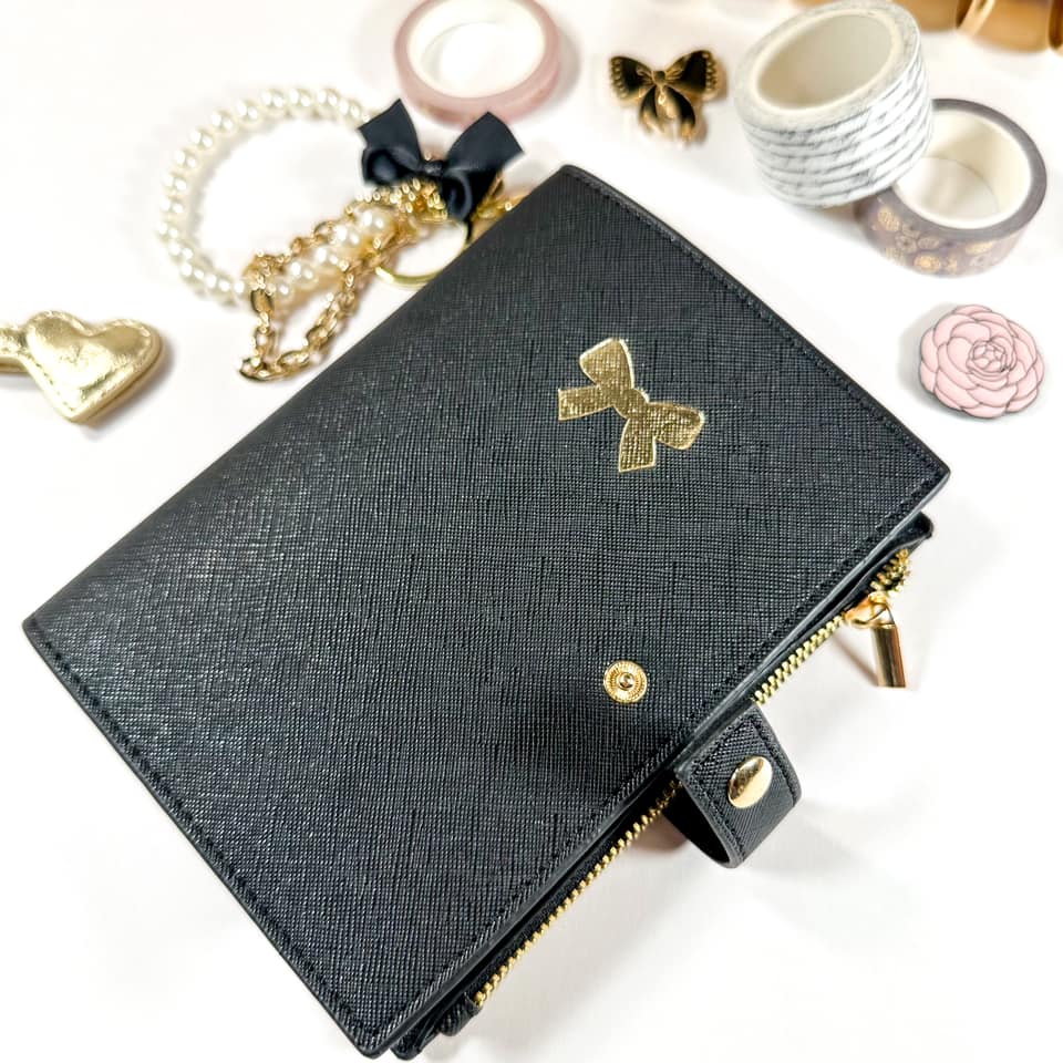VB Pocket Book | Black with Gold Bow