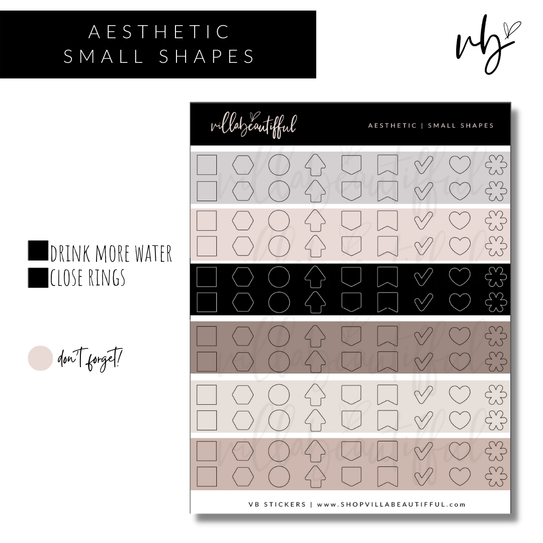 Aesthetic | 03 Small Shapes Sticker Sheet