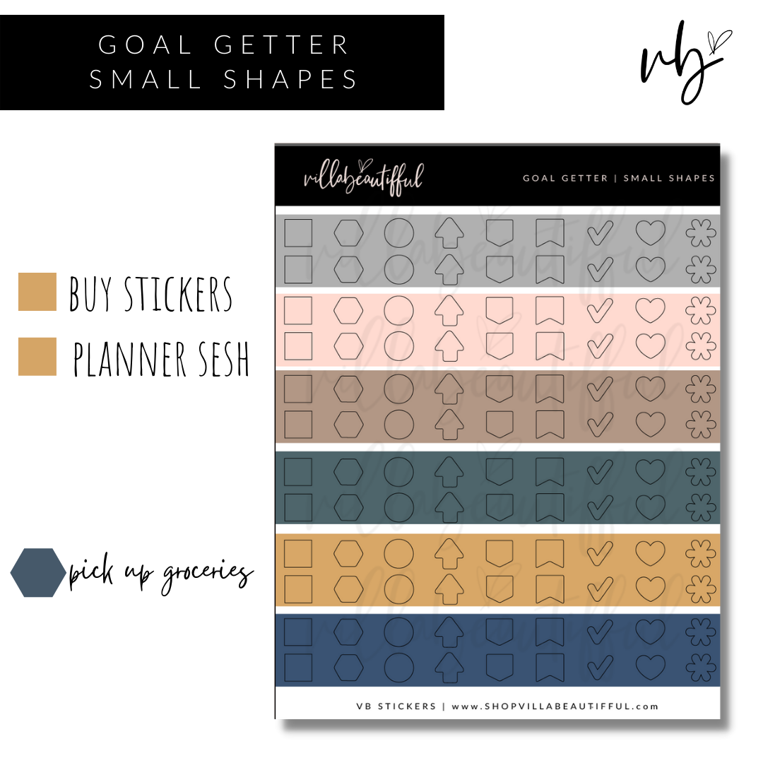 Goal Getter | 03 Small Shapes Sticker Sheet