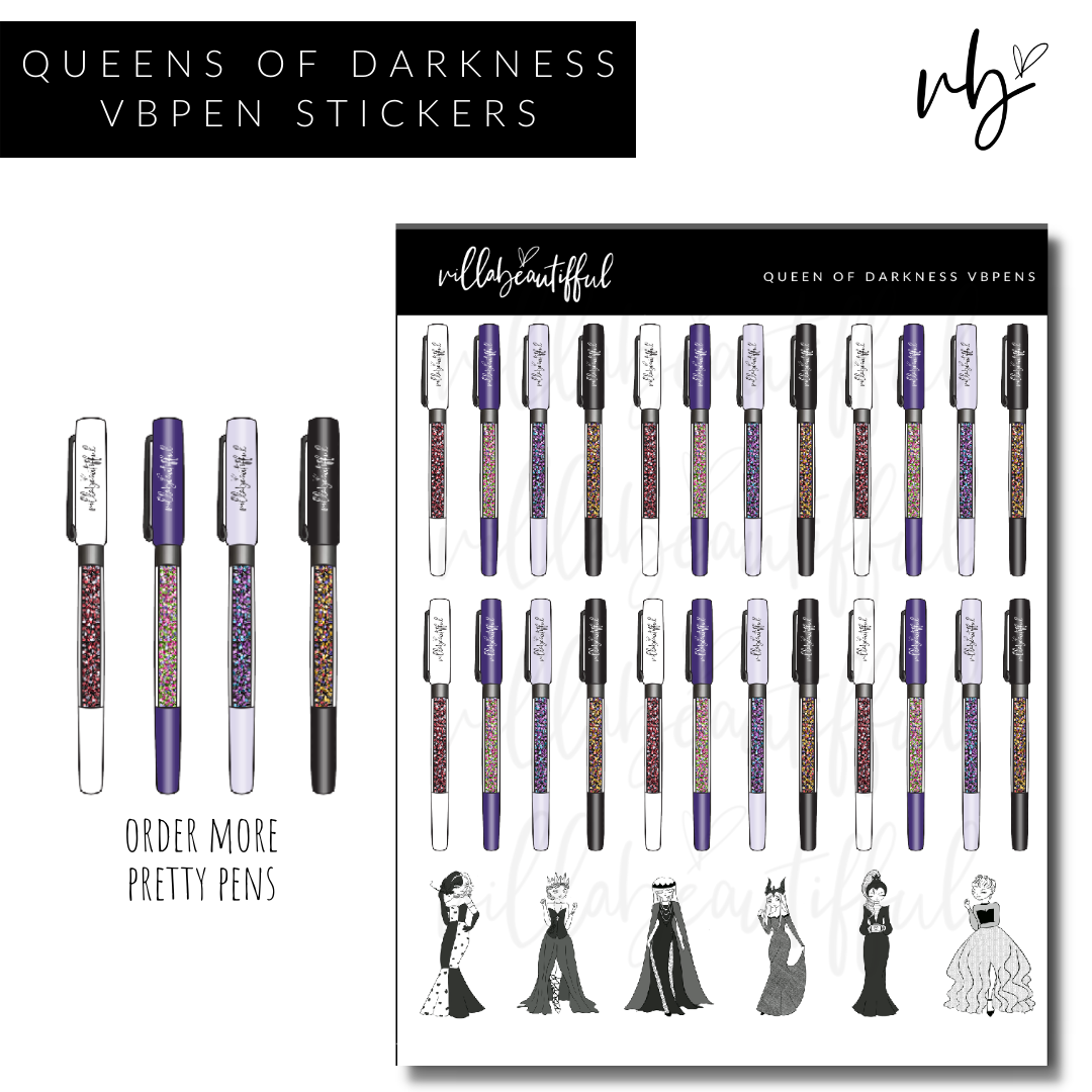 Queens of Darkness VBPens New Release Sticker Sheet