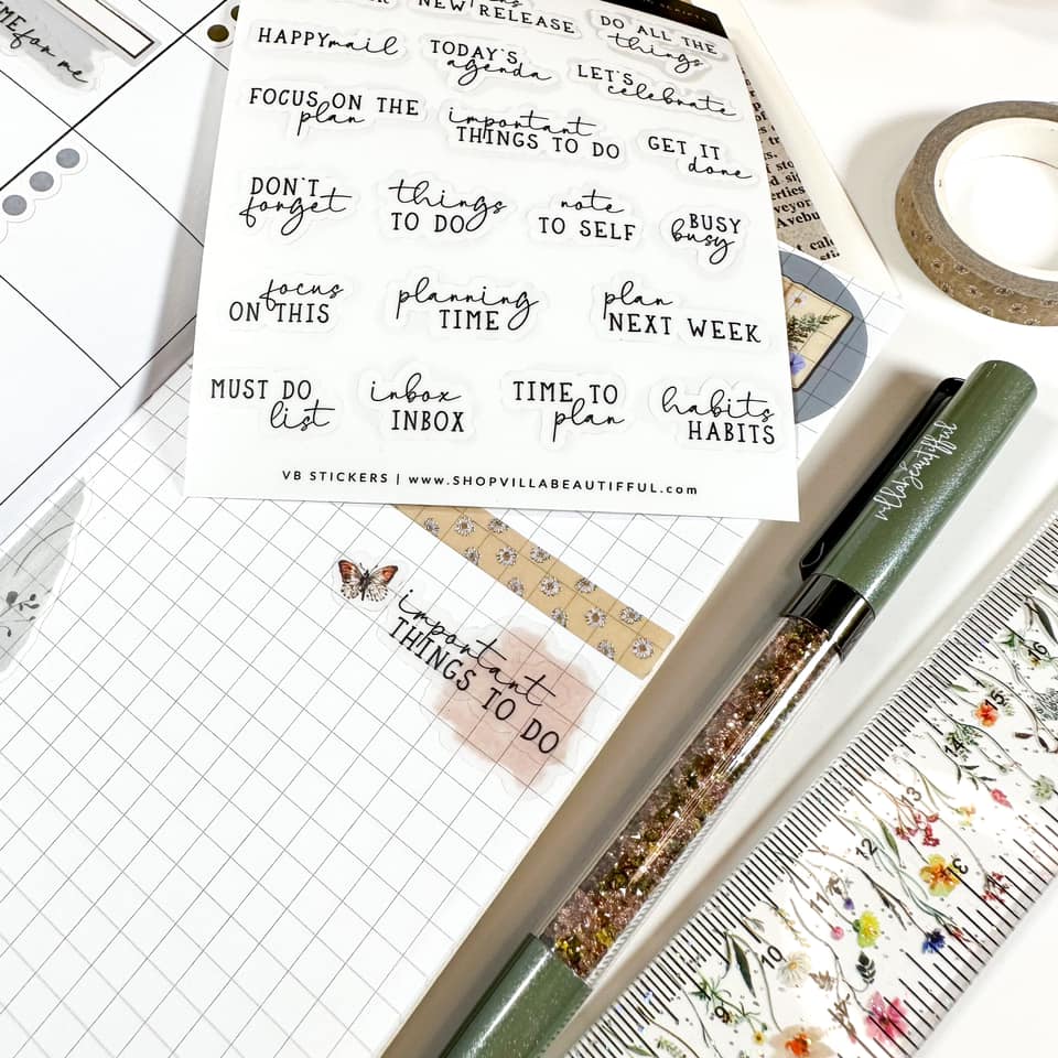 Meadow | 03 Planning Scripts Sticker Sheet