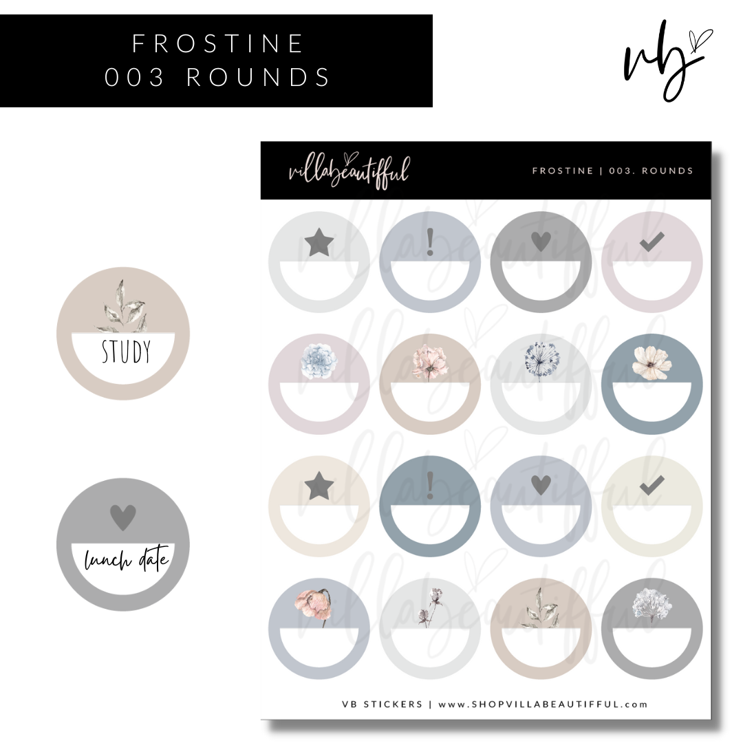 Frostine | 03 Rounds Sticker Sheet