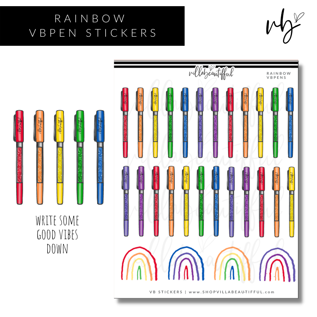 Rainbow VBPens New Release Sticker Sheet