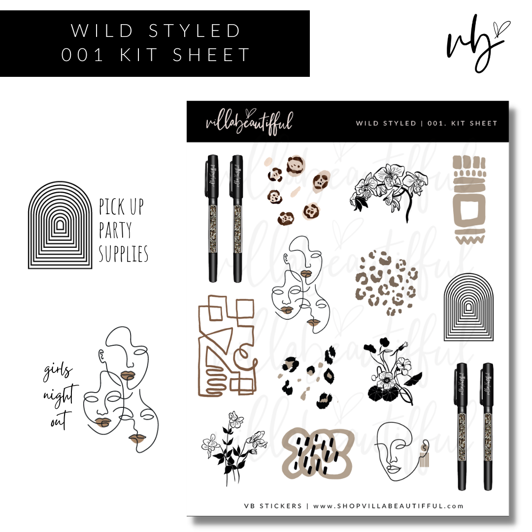 Wild Styled | 01 Kit Sheet Sticker Sheet