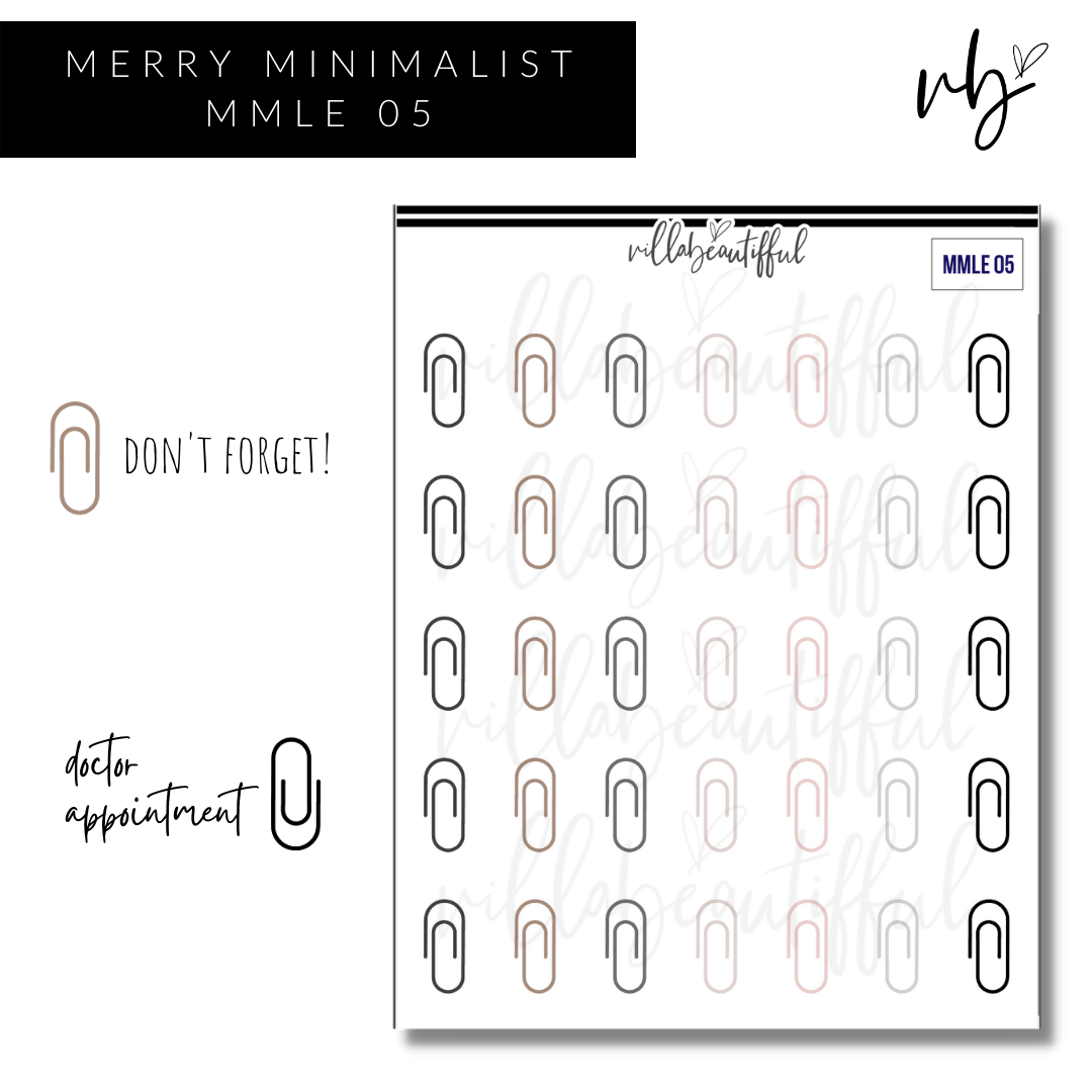 Merry Minimalist | 05 MMLE Sticker Sheet