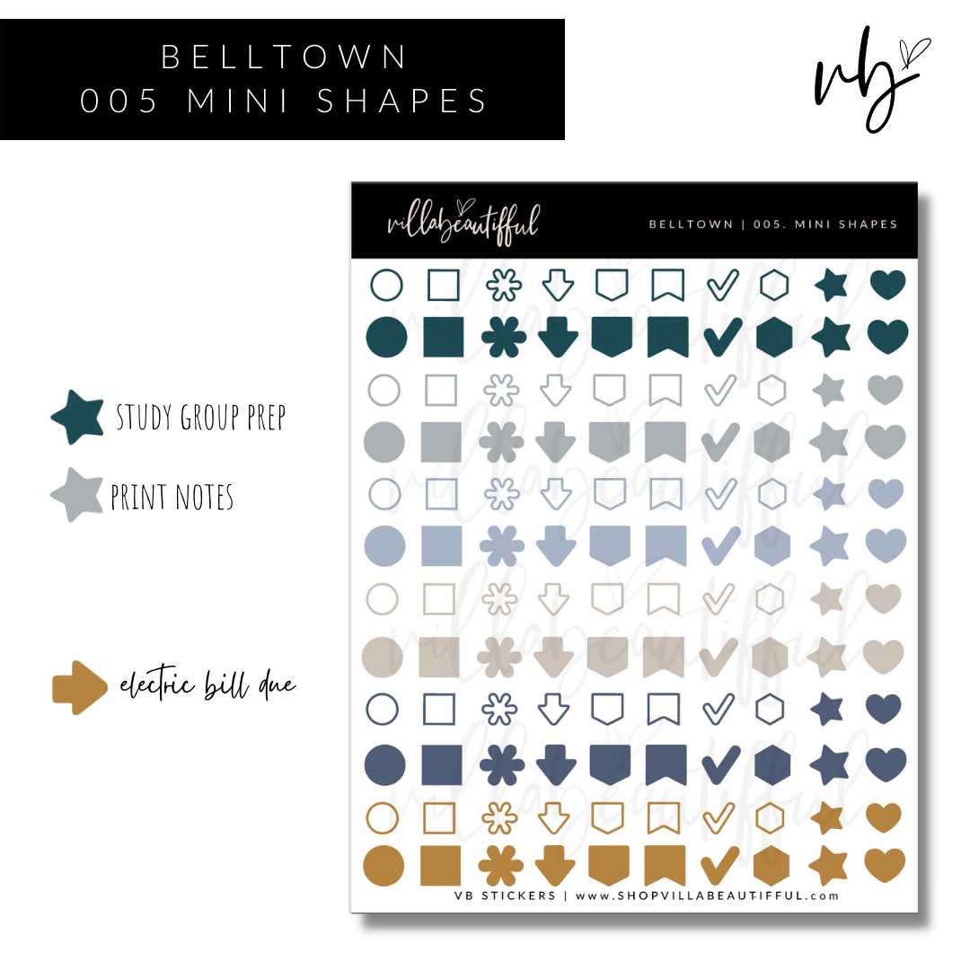 Belltown | 05 Mini Shapes Sticker Sheet