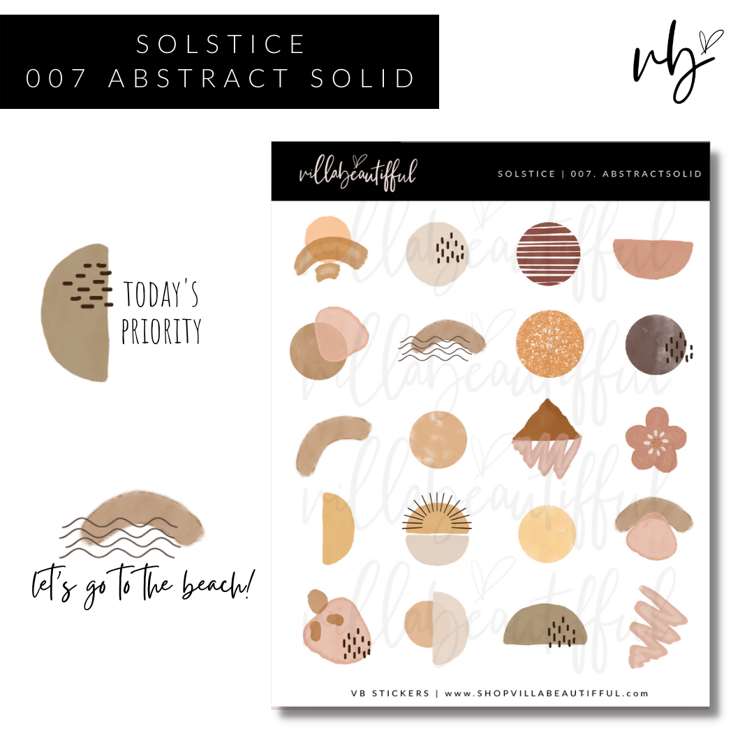 Solstice | 07 Abstract Solid Sticker Sheet