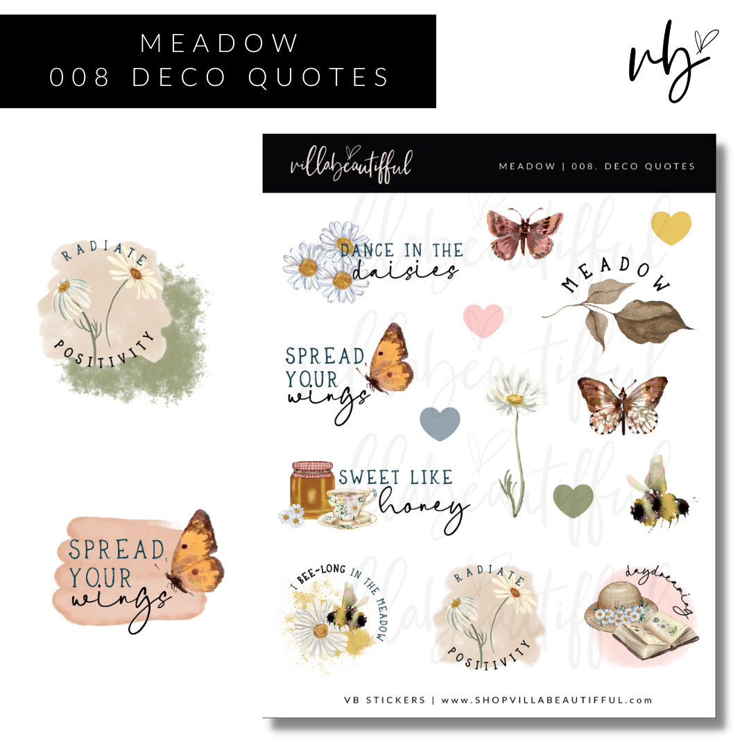 Meadow | 08 Deco Quotes Sticker Sheet