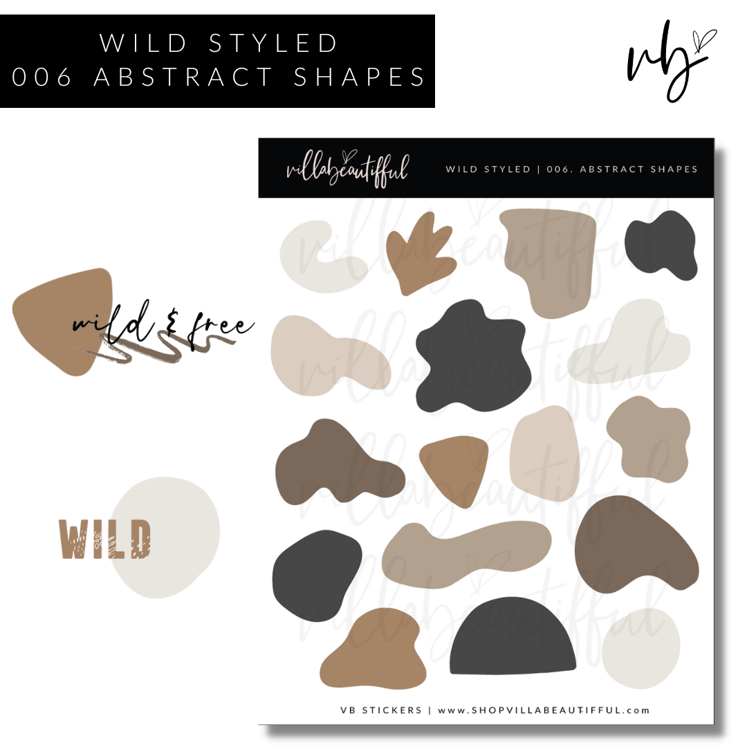 Wild Styled | 06 Abstract Shapes Sticker Sheet