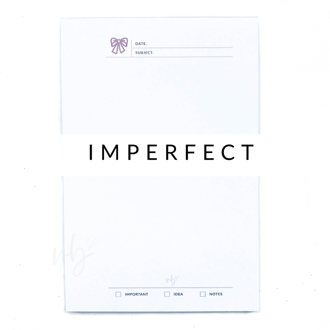 Bow Subject Notepad | IMPERFECT