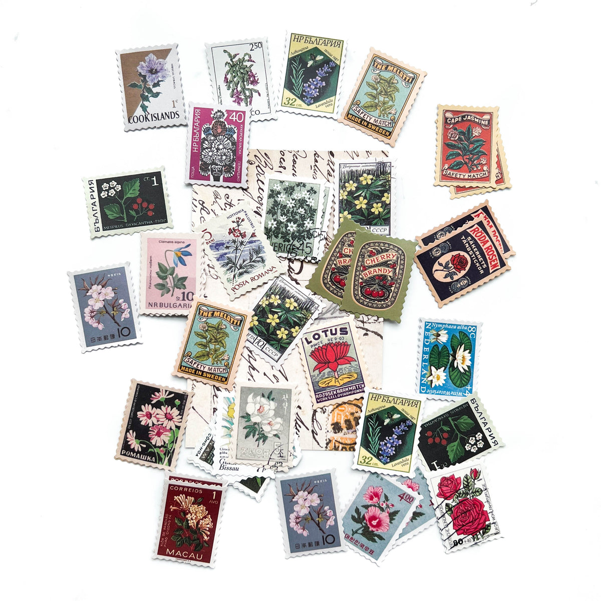 Journal Sticker Pack | Flower Gallery Stamps