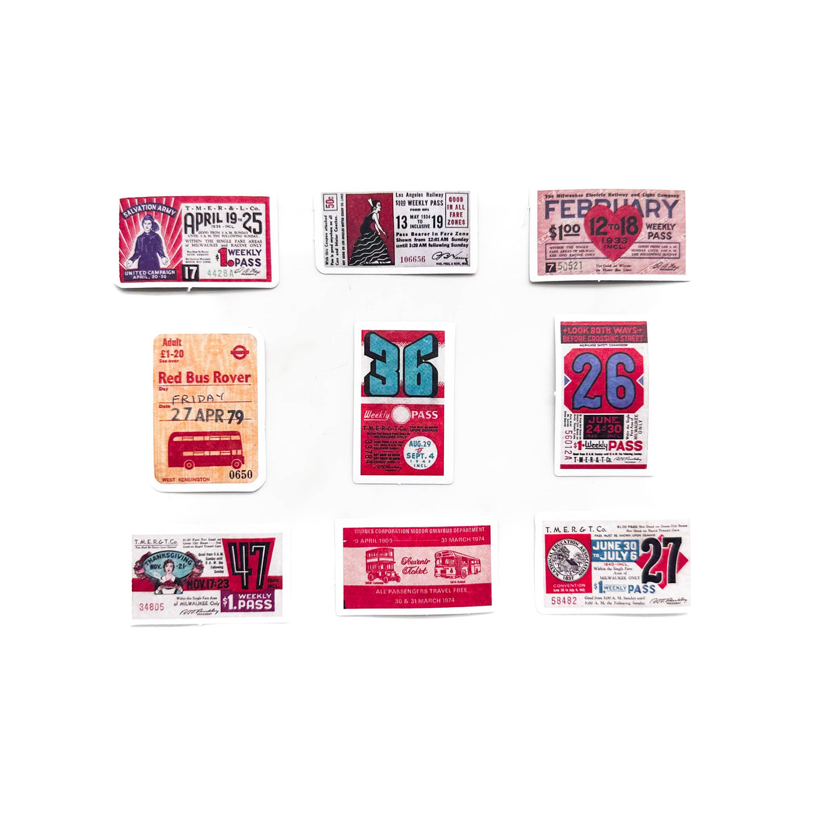 Journal Sticker Pack | Pink Ticket Stamps