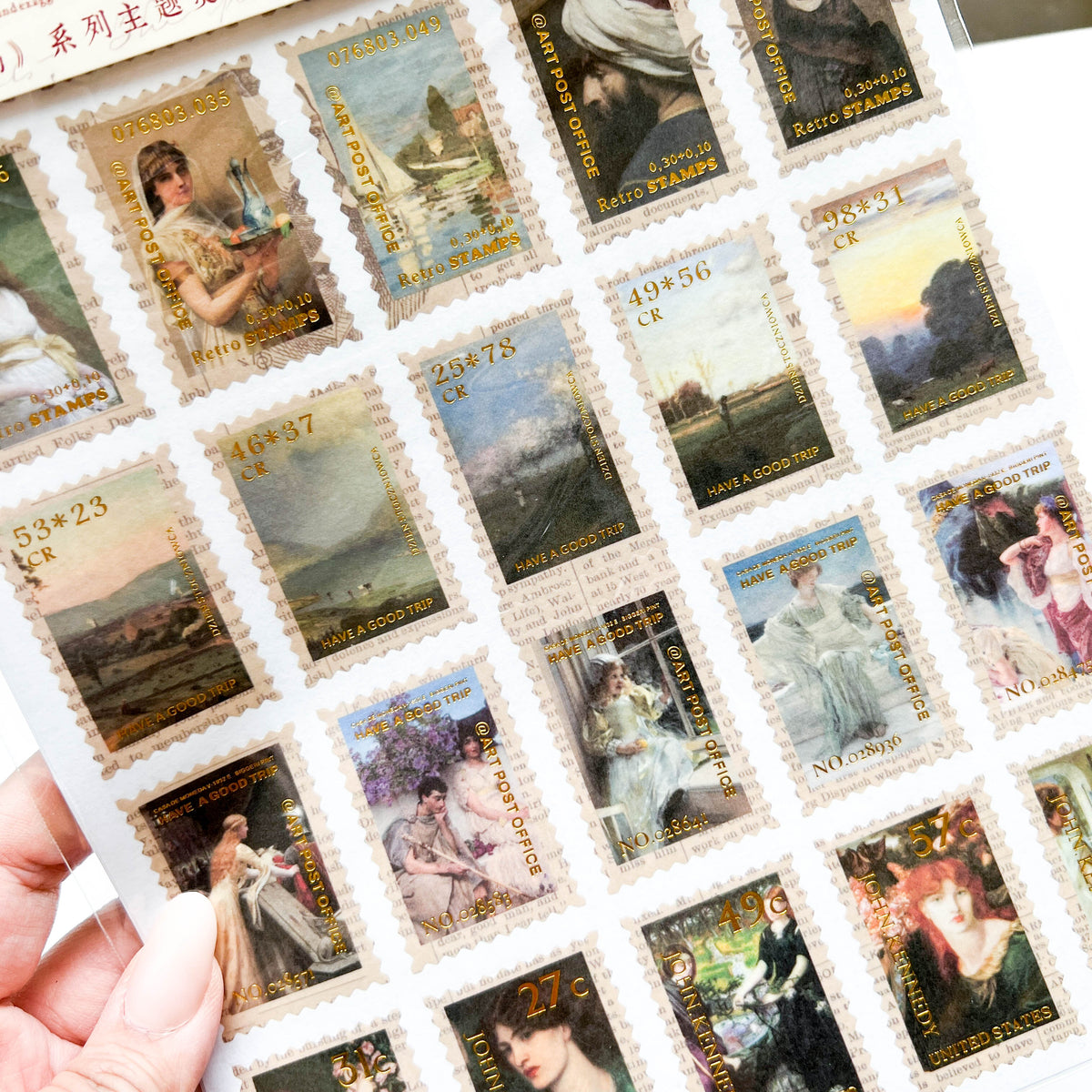 Journal Sticker Pack | Romanticism Stamps
